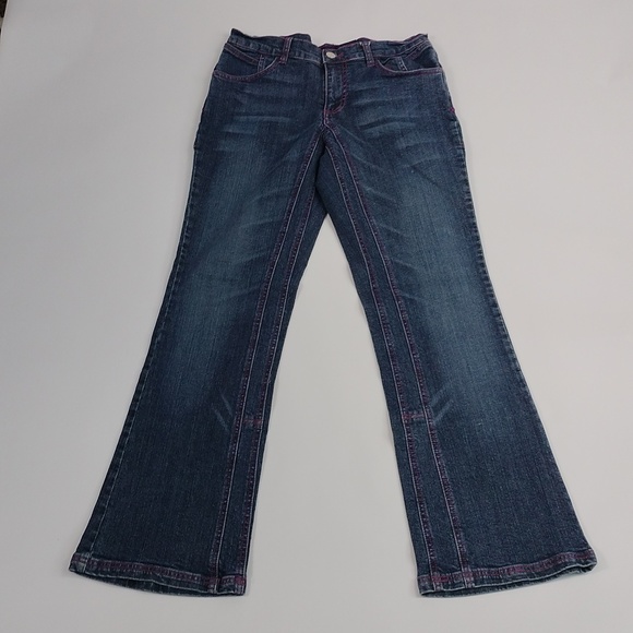 Y2K Crest Jeans With Purple Thread - Picture 4 of 8